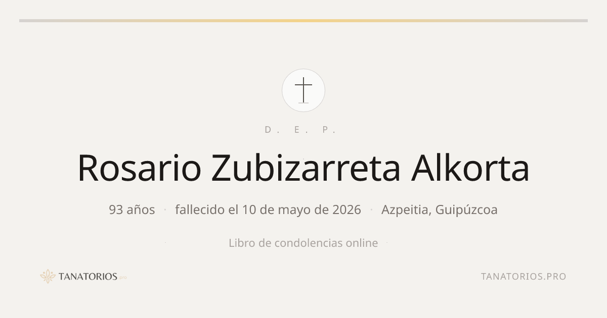 Memorial de Rosario Zubizarreta Alkorta