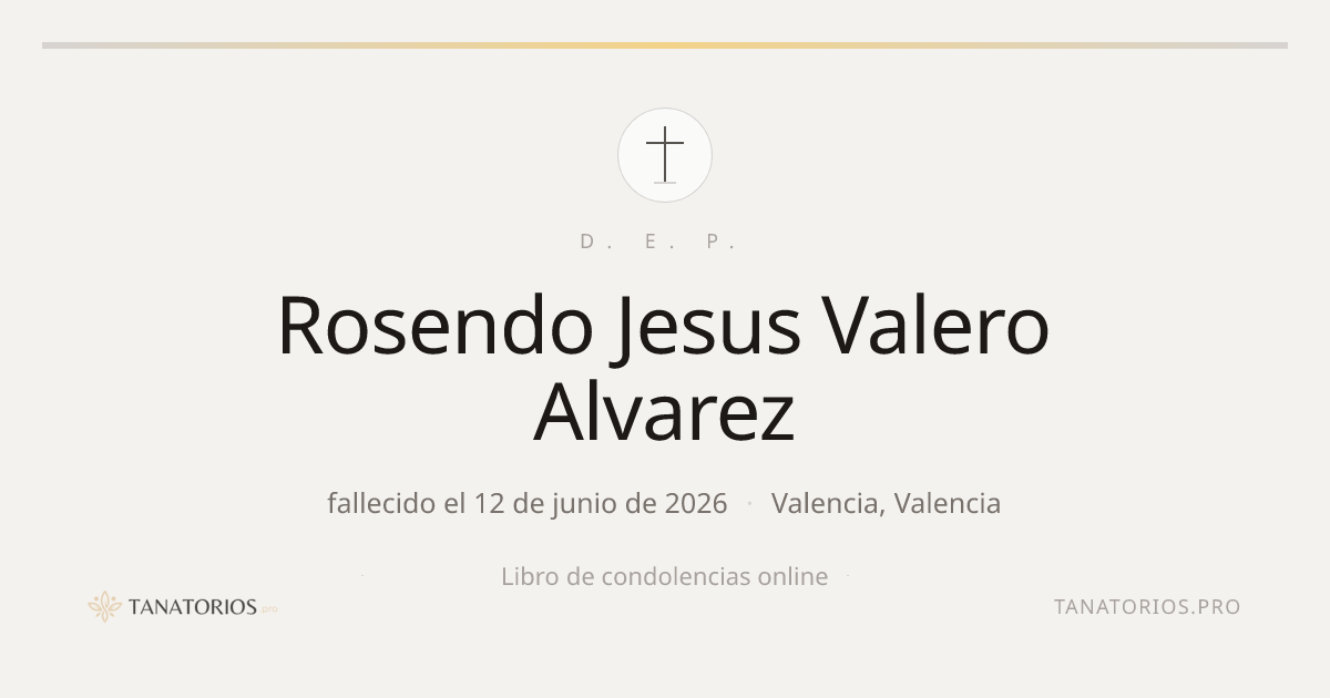 Memorial de Rosendo Jesus Valero Alvarez