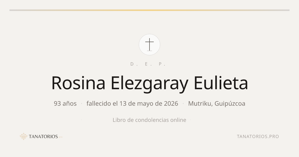 Memorial de Rosina Elezgaray Eulieta