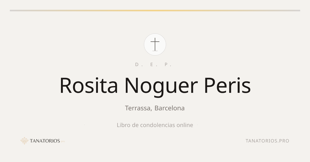 Memorial de Rosita Noguer Peris