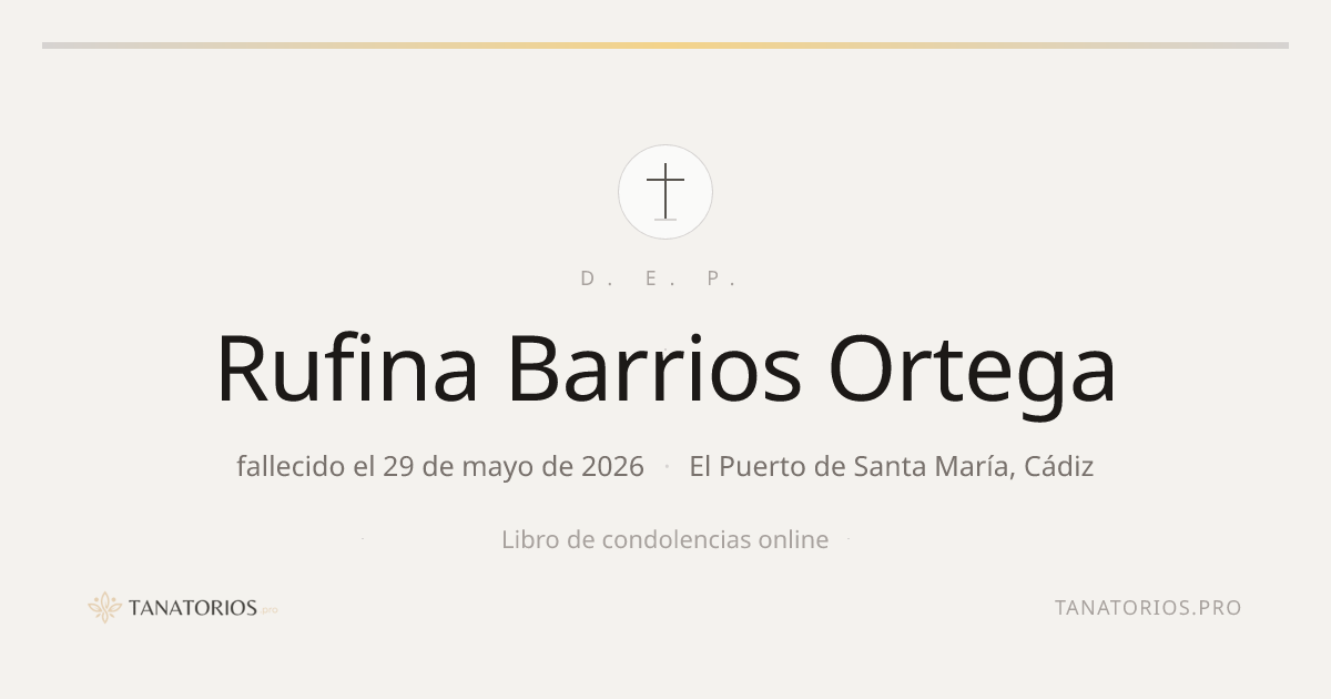 Memorial de Rufina Barrios Ortega