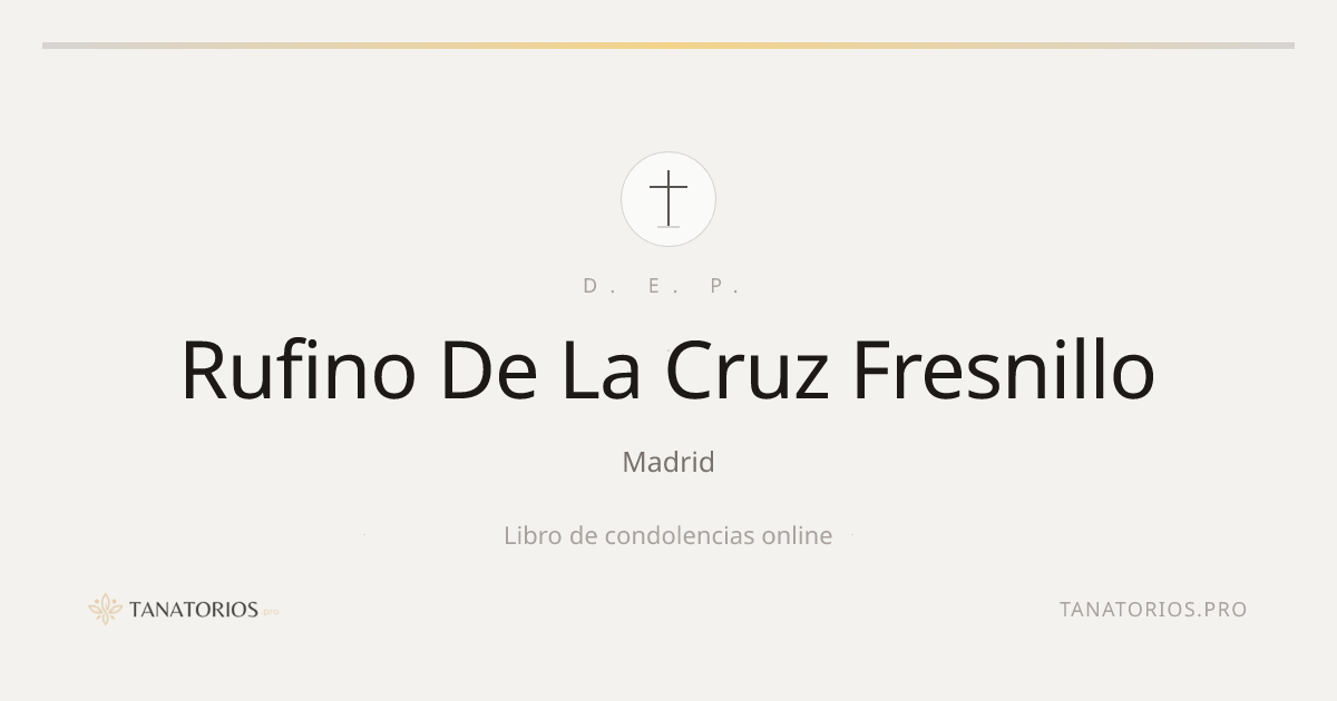 Memorial de Rufino De La Cruz Fresnillo