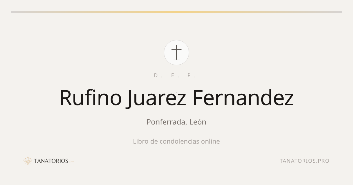 Memorial de Rufino Juarez Fernandez