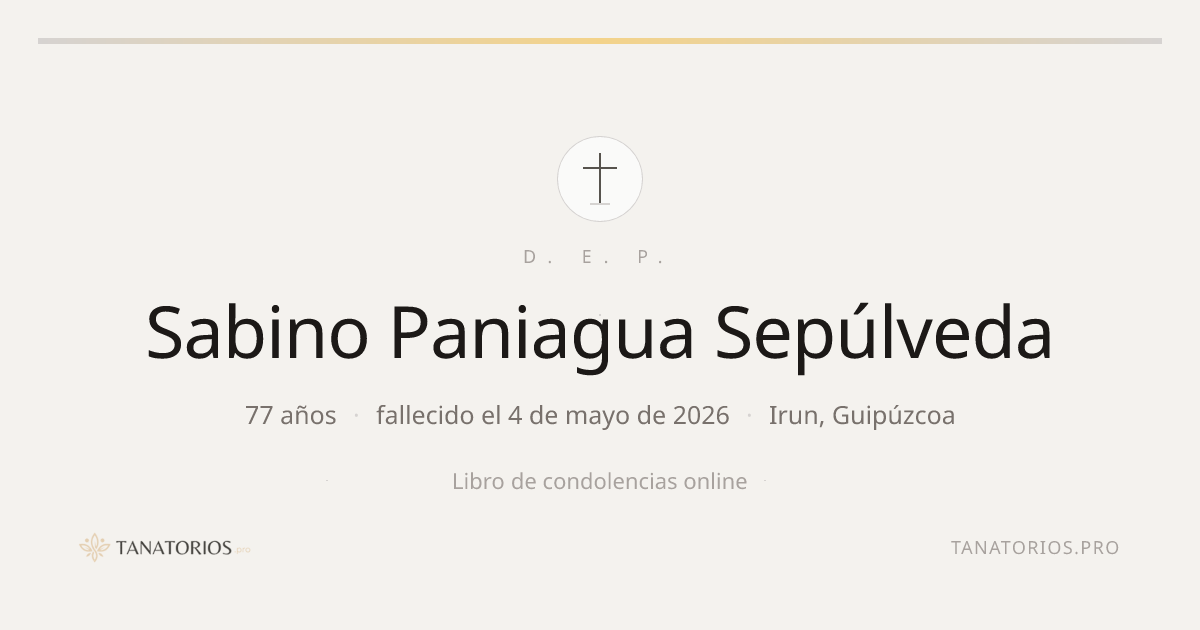 Memorial de Sabino Paniagua Sepúlveda