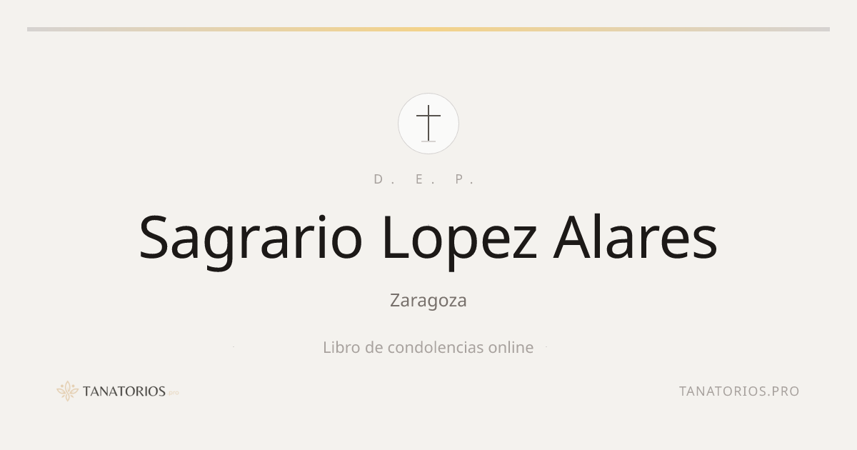 Memorial de Sagrario Lopez Alares