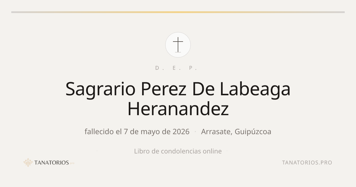 Memorial de Sagrario Perez De Labeaga Heranandez