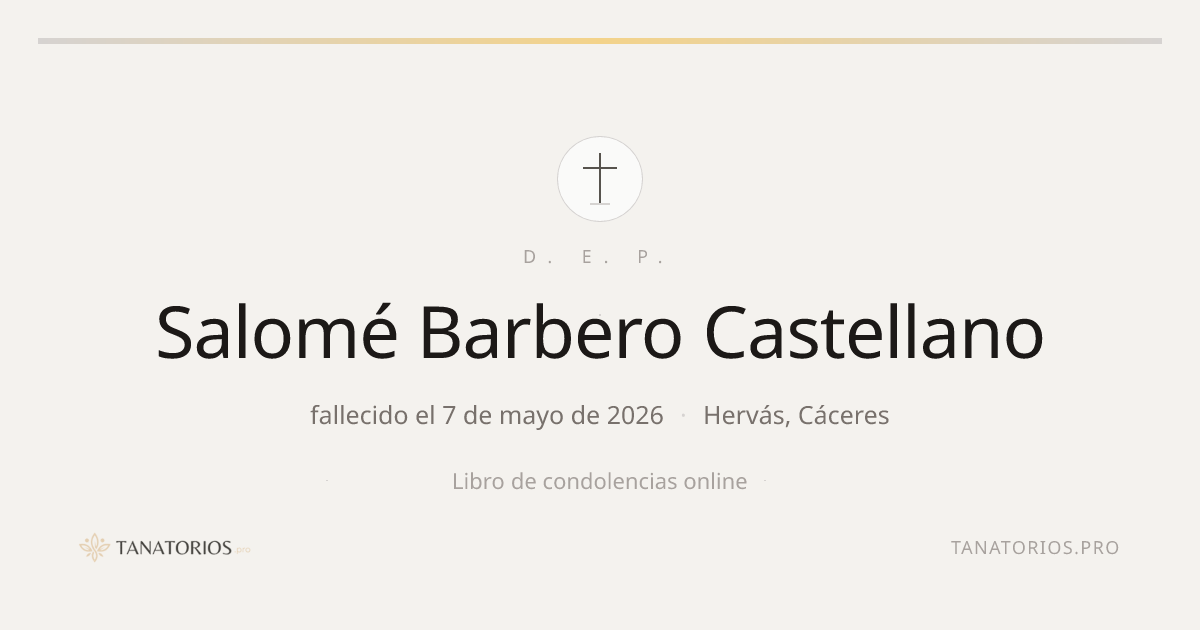 Memorial de Salomé Barbero Castellano