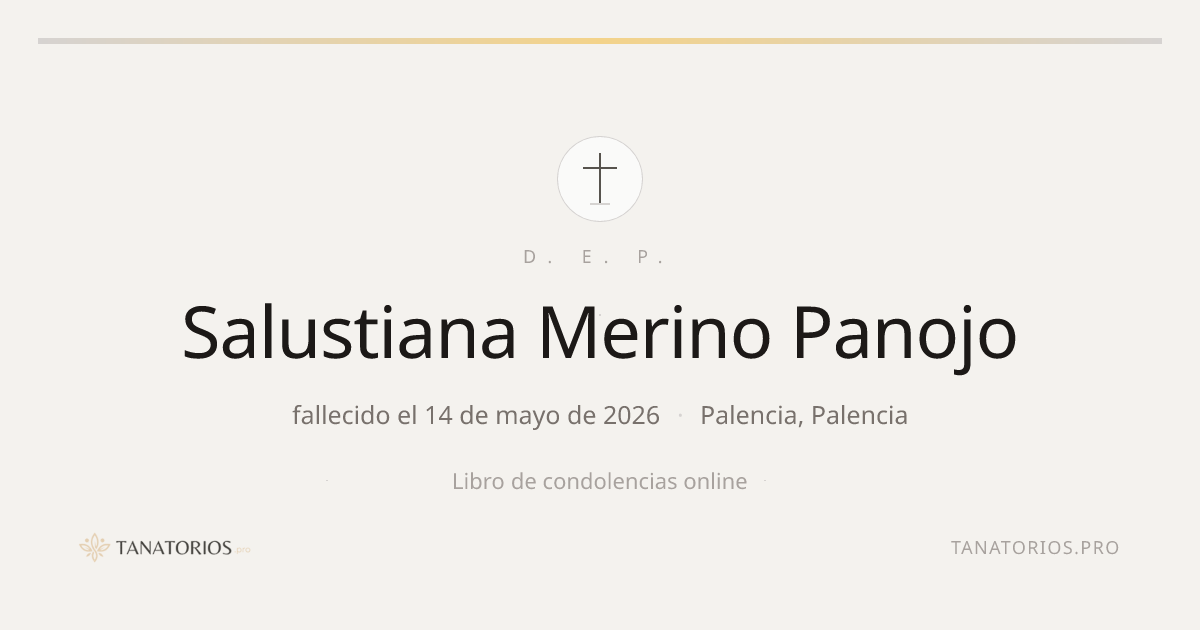 Memorial de Salustiana Merino Panojo