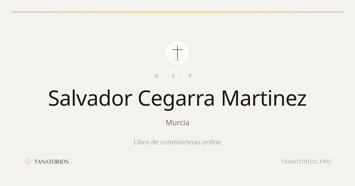 Memorial de Salvador Cegarra Martinez