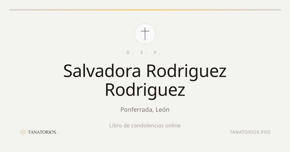 Memorial de Salvadora Rodriguez Rodriguez