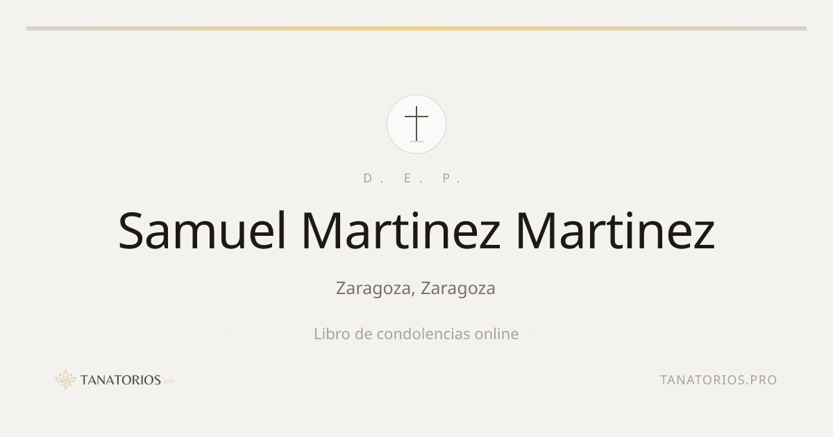 Memorial de Samuel Martinez Martinez