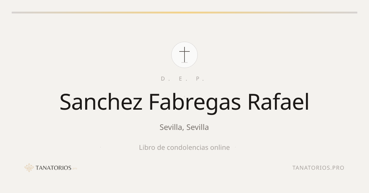 Memorial de Sanchez Fabregas Rafael