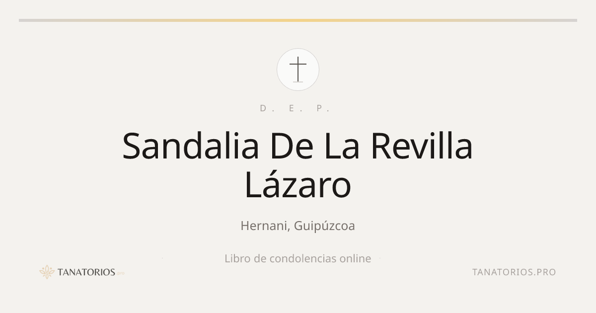 Memorial de Sandalia De La Revilla Lázaro