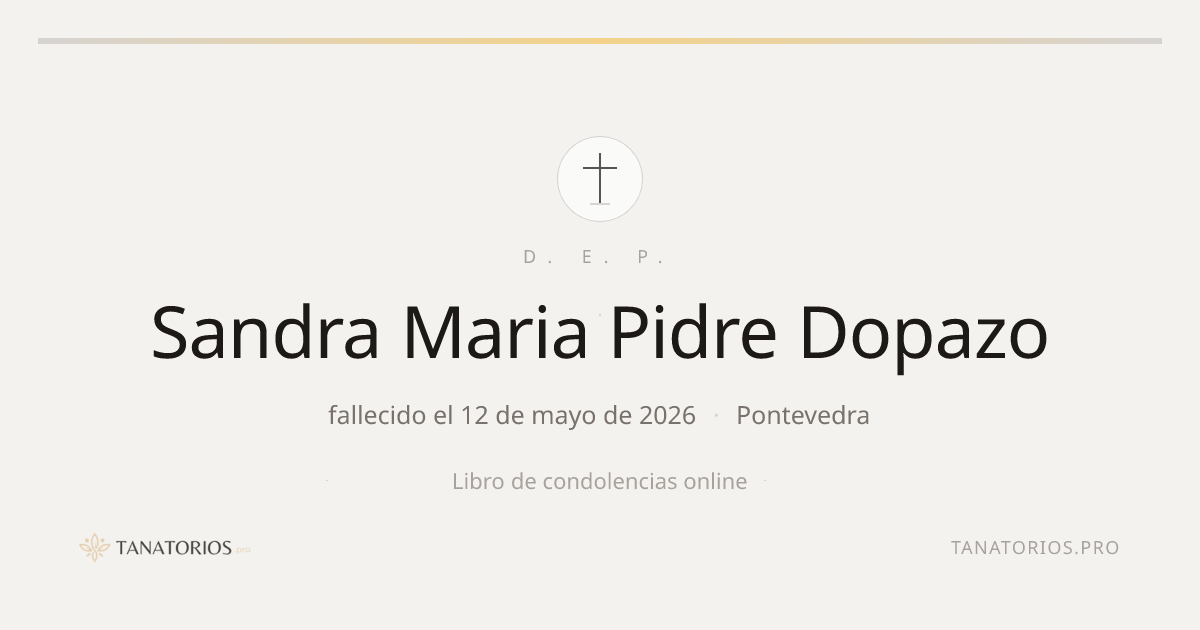 Memorial de Sandra Maria Pidre Dopazo