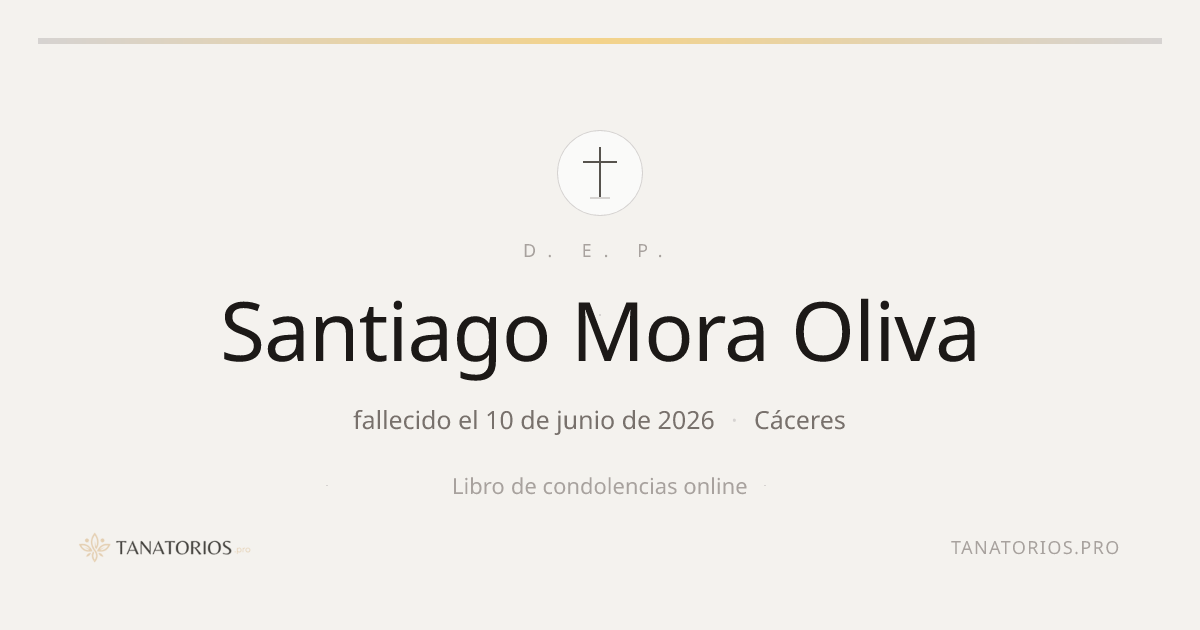 Memorial de Santiago Mora Oliva