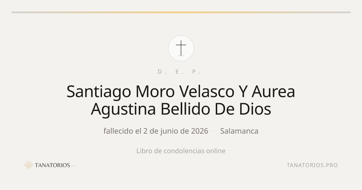 Memorial de Santiago Moro Velasco Y Aurea Agustina Bellido De Dios