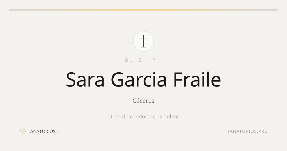 Memorial de Sara Garcia Fraile