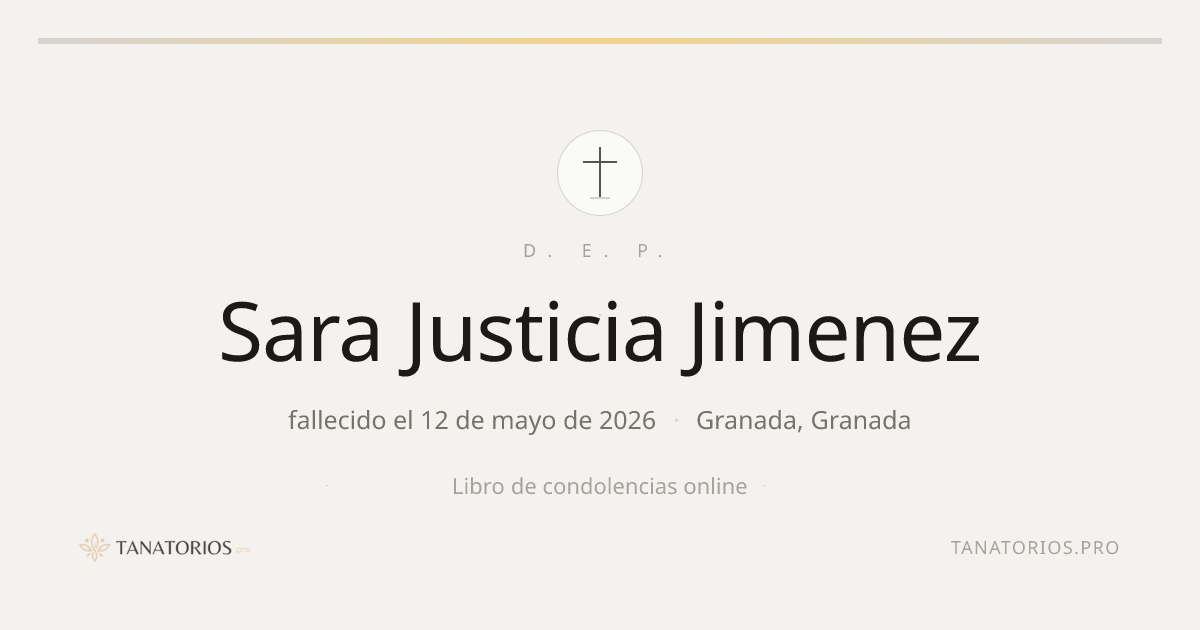 Memorial de Sara Justicia Jimenez