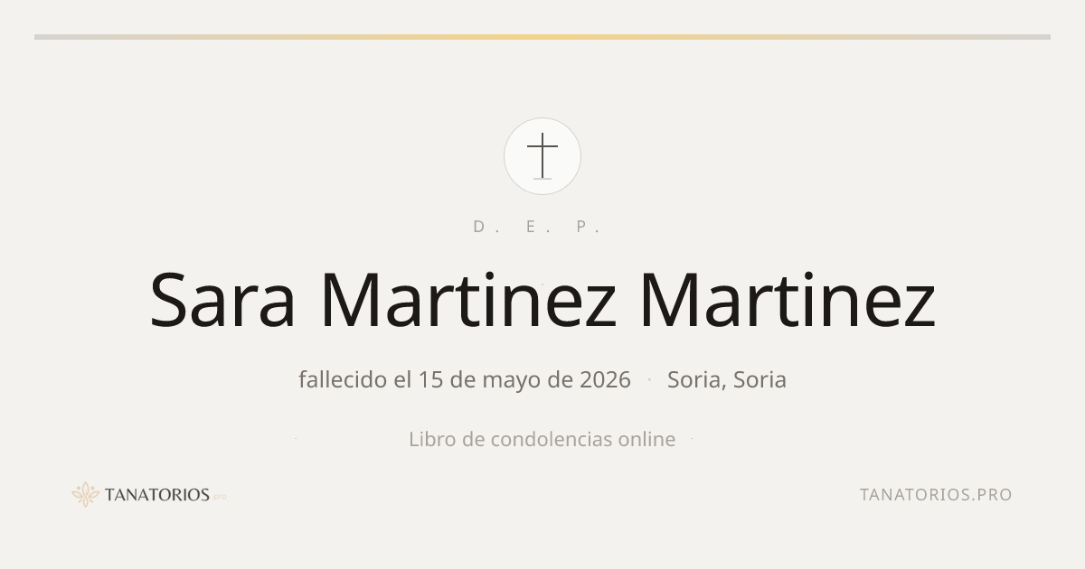 Memorial de Sara Martinez Martinez