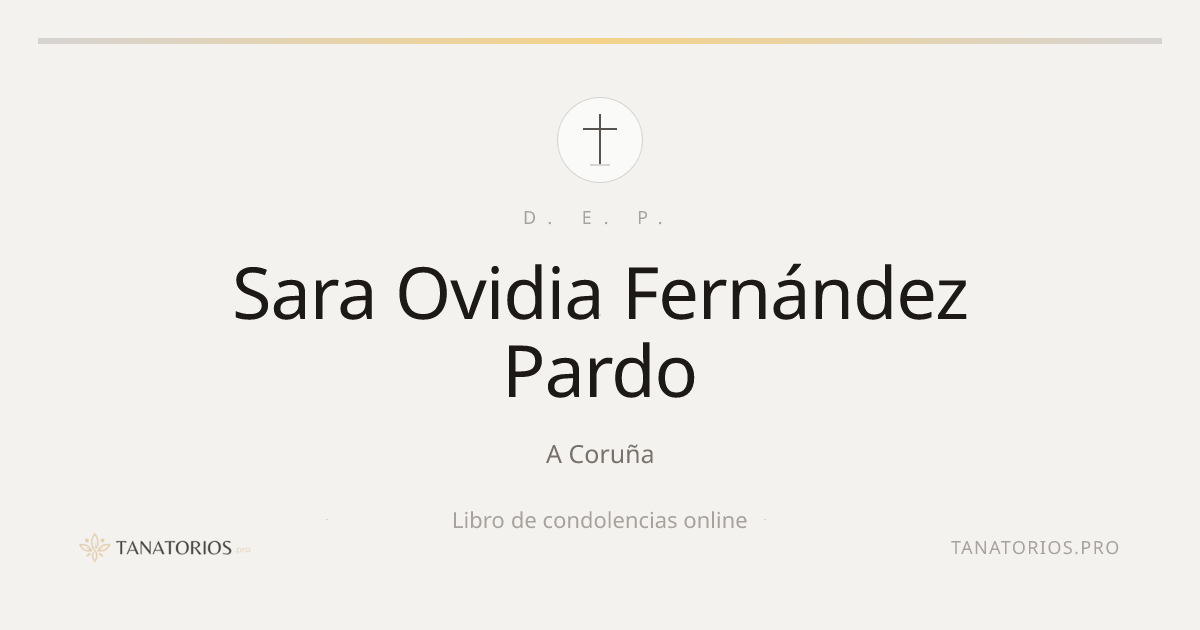 Memorial de Sara Ovidia Fernández Pardo