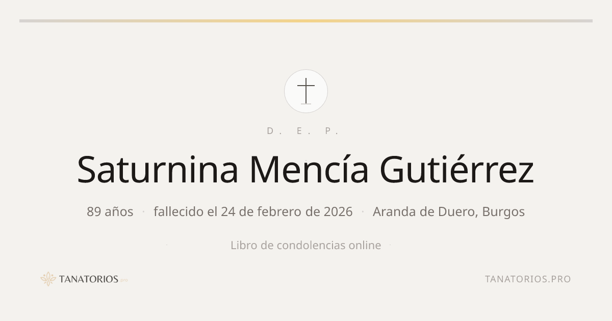 Memorial de Saturnina Mencía Gutiérrez
