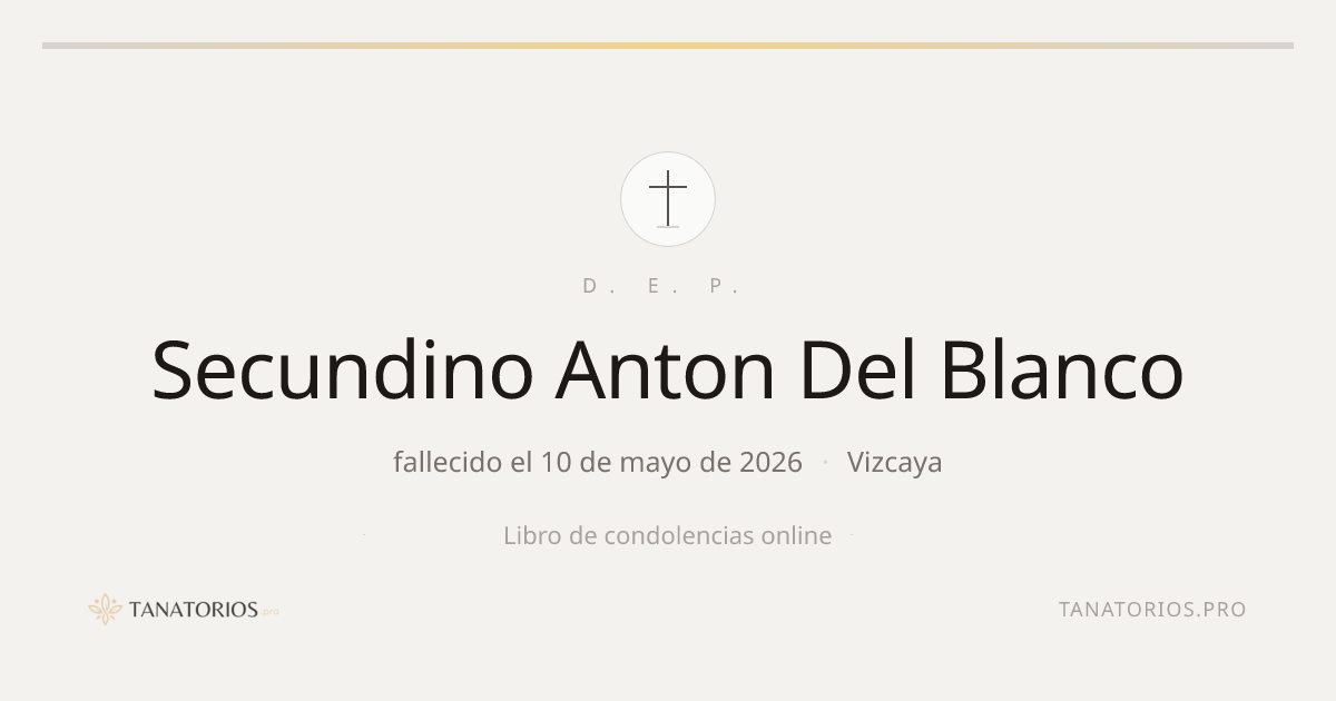Memorial de Secundino Anton Del Blanco
