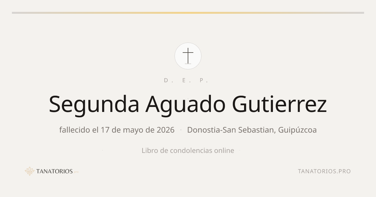 Memorial de Segunda Aguado Gutierrez