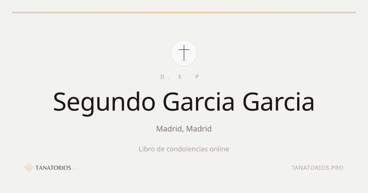 Memorial de Segundo Garcia Garcia