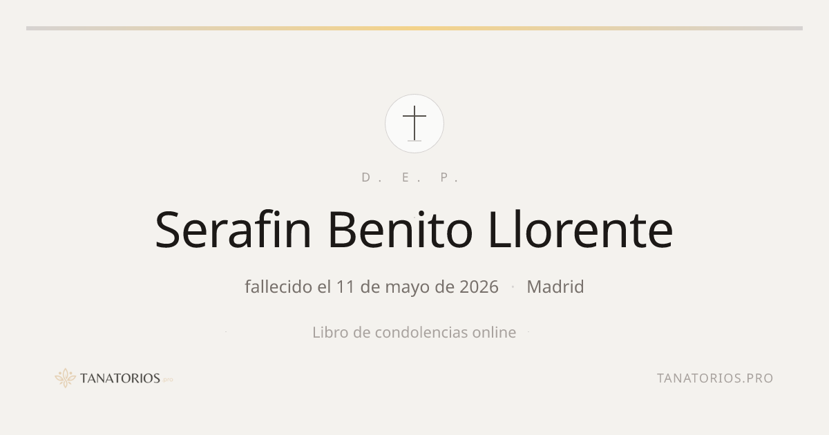 Memorial de Serafin Benito Llorente