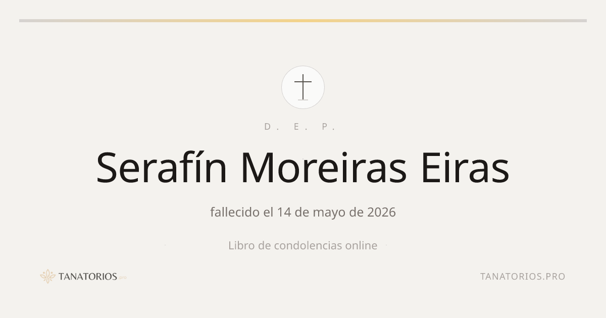 Memorial de Serafín Moreiras Eiras