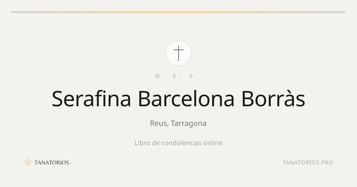 Memorial de Serafina Barcelona Borràs