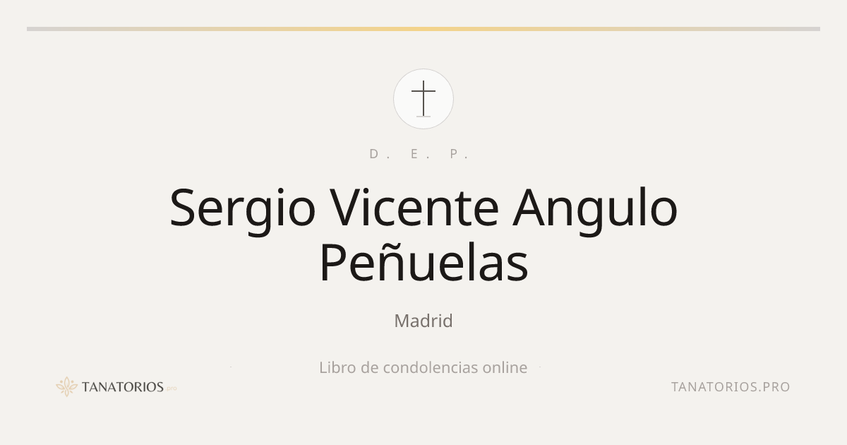 Memorial de Sergio Vicente Angulo Peñuelas