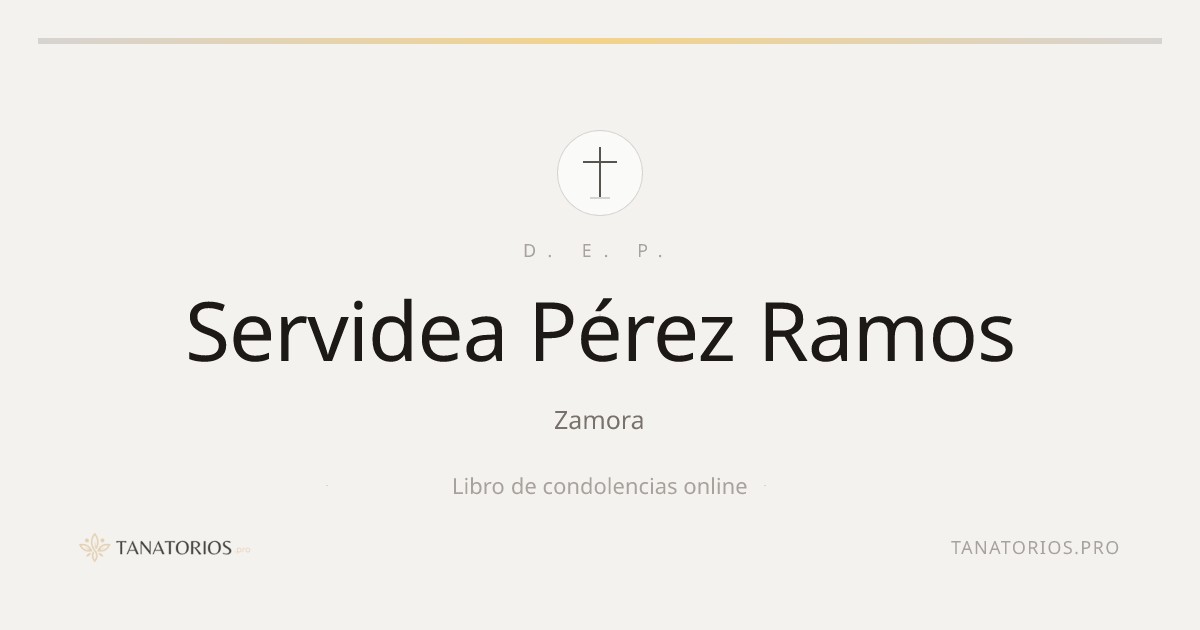 Memorial de Servidea Pérez Ramos