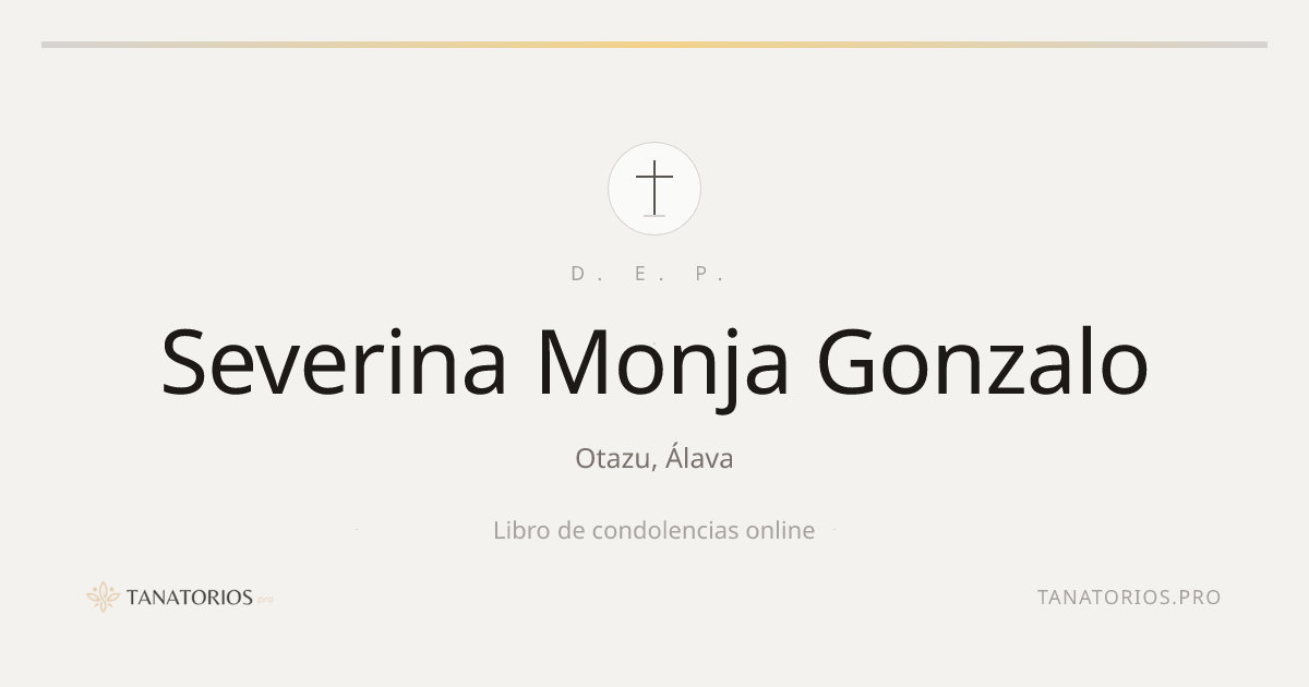Memorial de Severina Monja Gonzalo