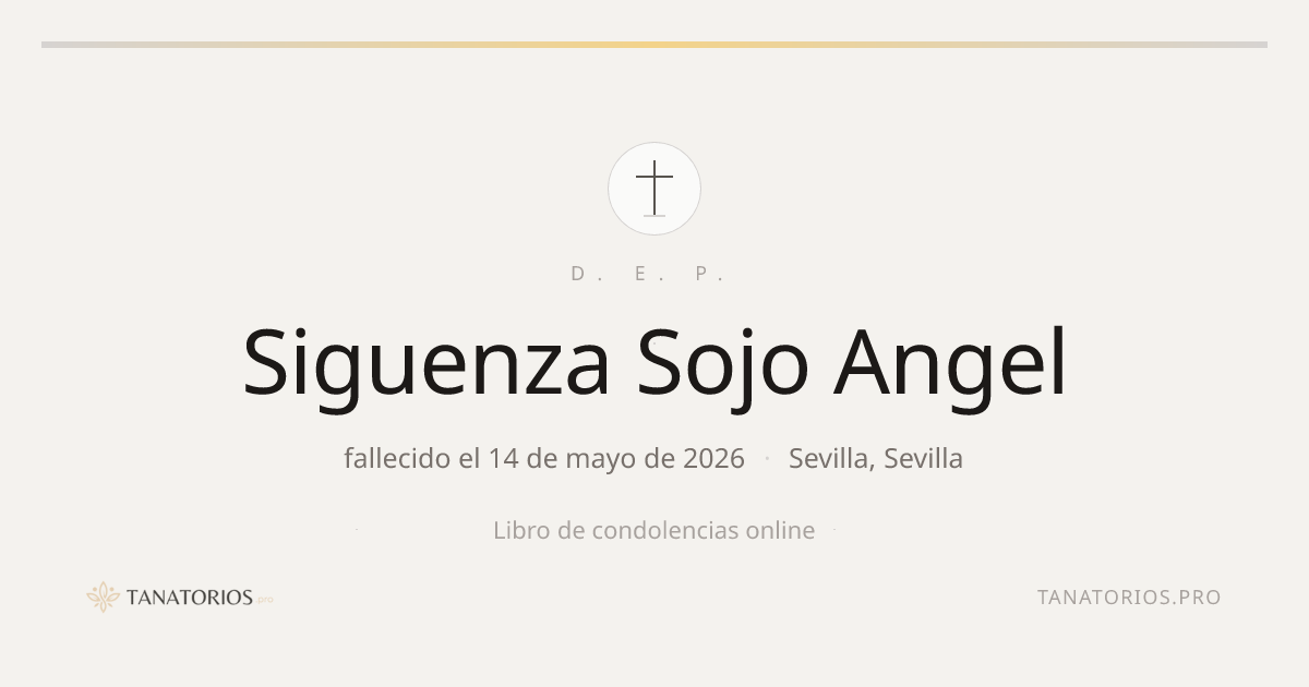 Memorial de Siguenza Sojo Angel