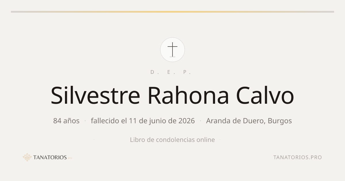 Memorial de Silvestre Rahona Calvo