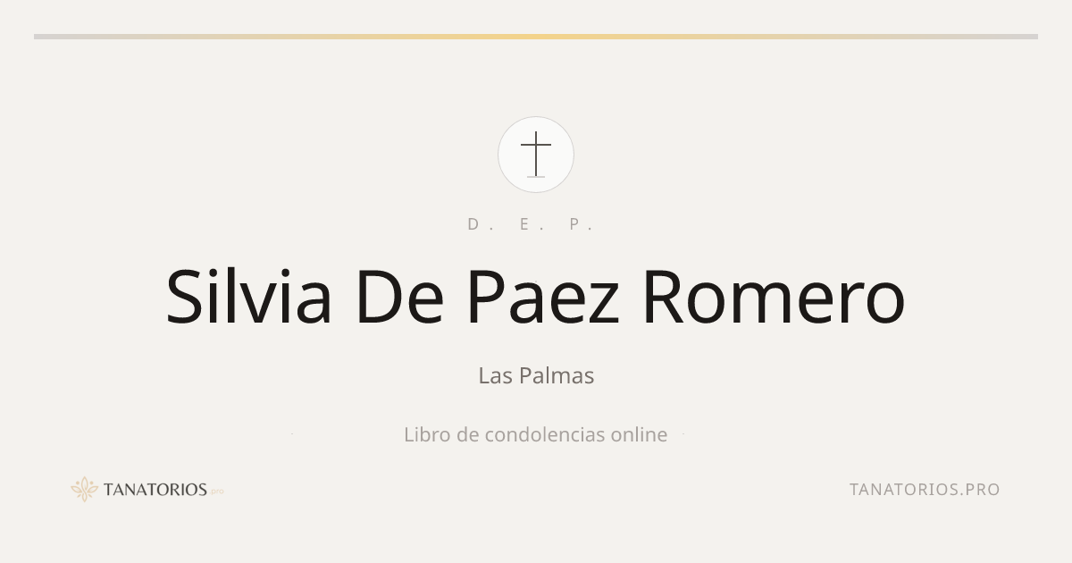 Memorial de Silvia De Paez Romero