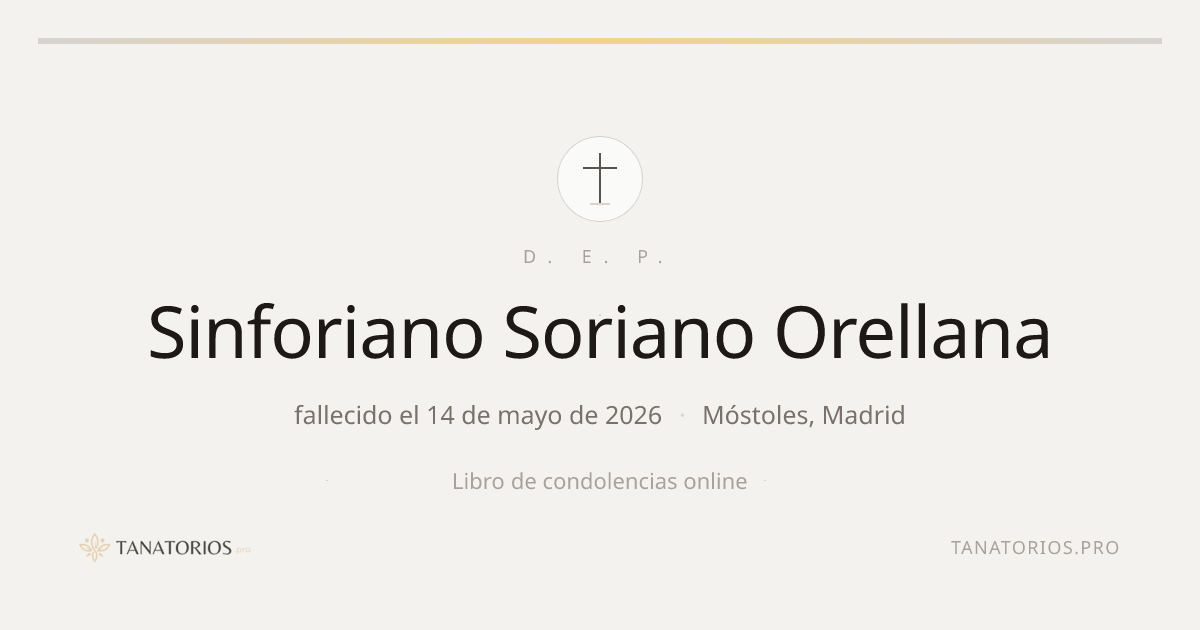 Memorial de Sinforiano Soriano Orellana
