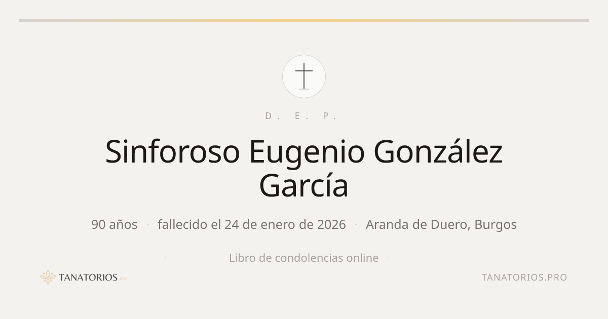 Memorial de Sinforoso Eugenio González García