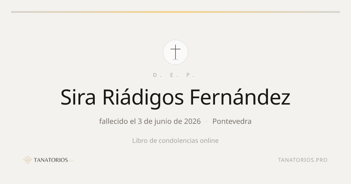 Memorial de Sira Riádigos Fernández