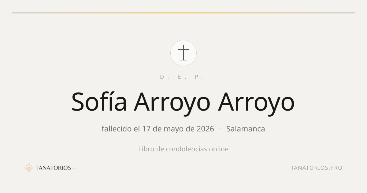 Memorial de Sofía Arroyo Arroyo