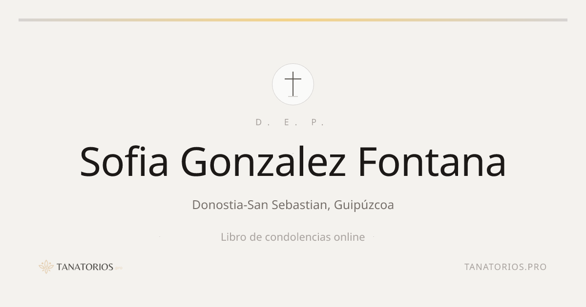 Memorial de Sofia Gonzalez Fontana