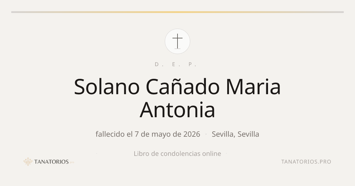 Memorial de Solano Cañado Maria Antonia