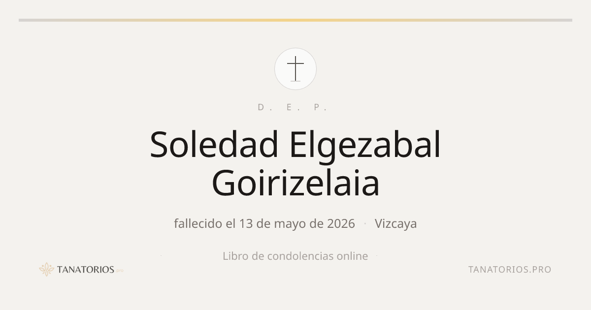 Memorial de Soledad Elgezabal Goirizelaia