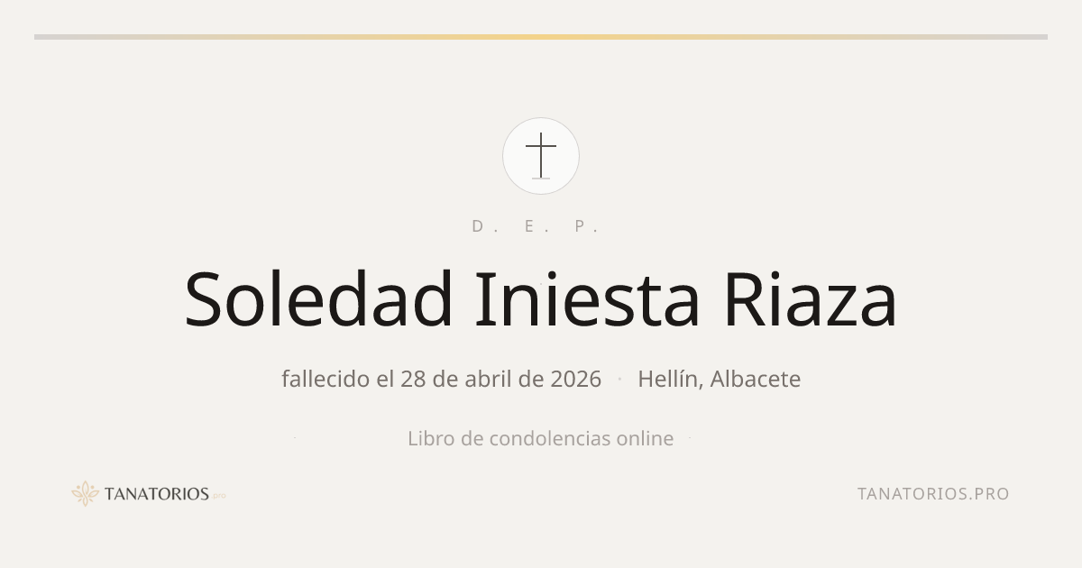 Memorial de Soledad Iniesta Riaza
