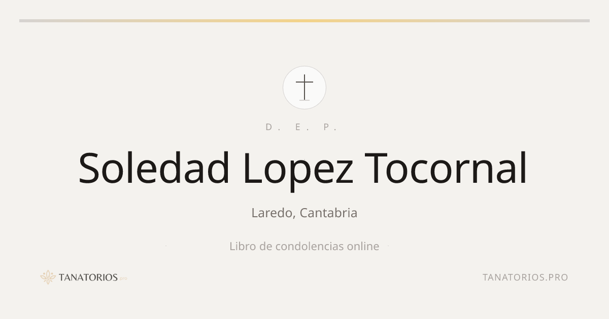 Memorial de Soledad Lopez Tocornal