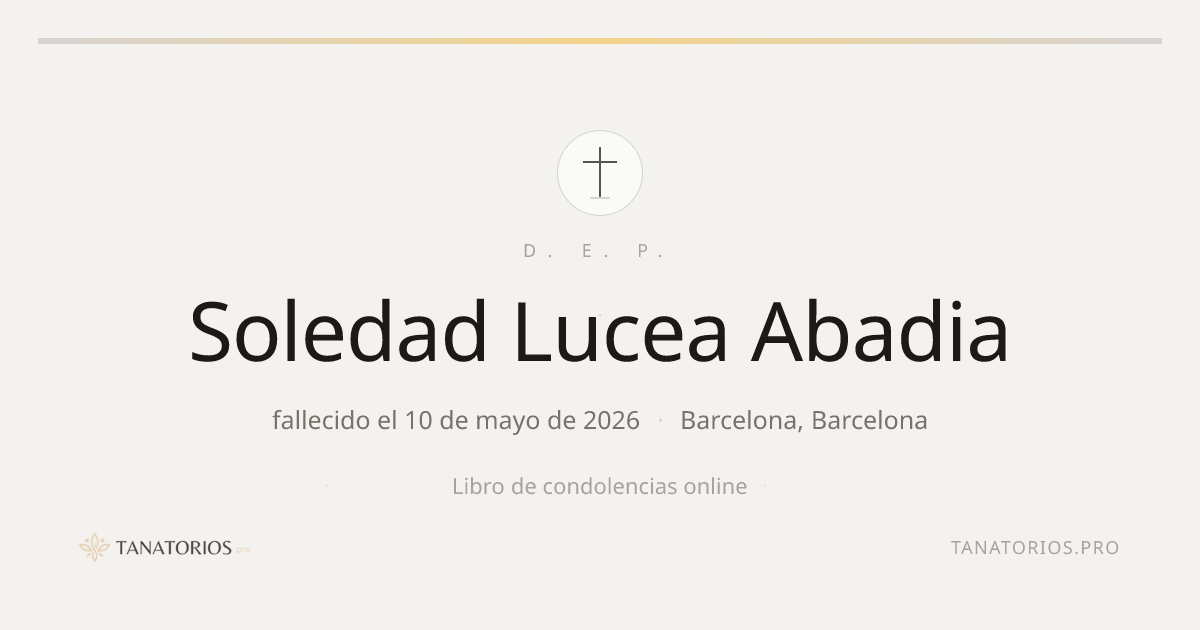 Memorial de Soledad Lucea Abadia