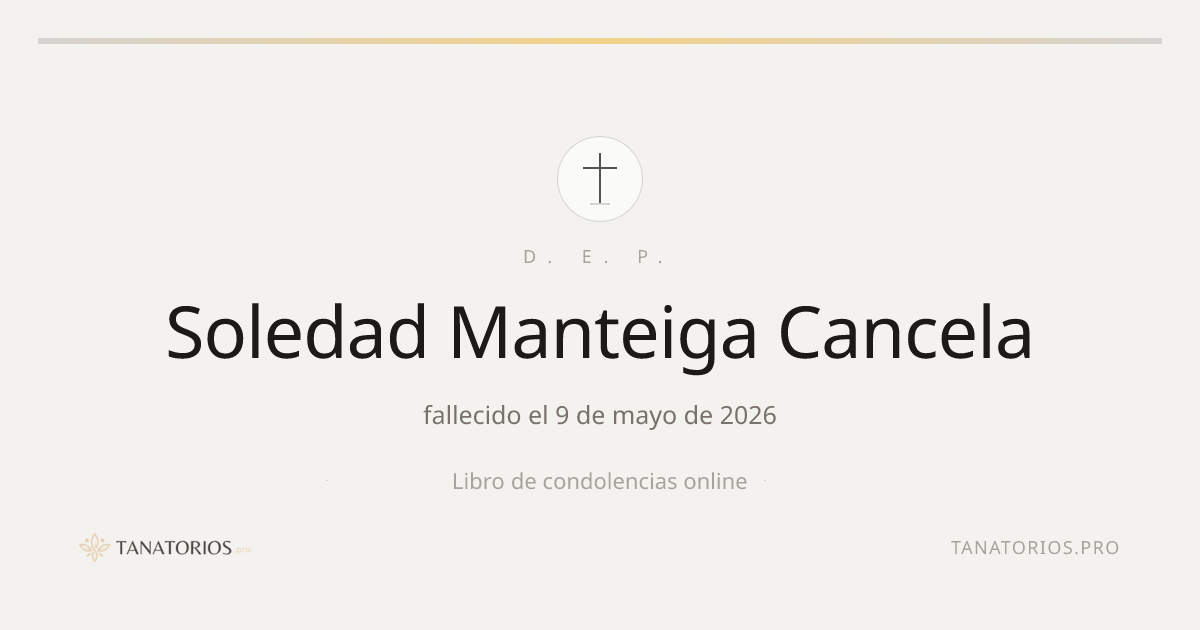 Memorial de Soledad Manteiga Cancela