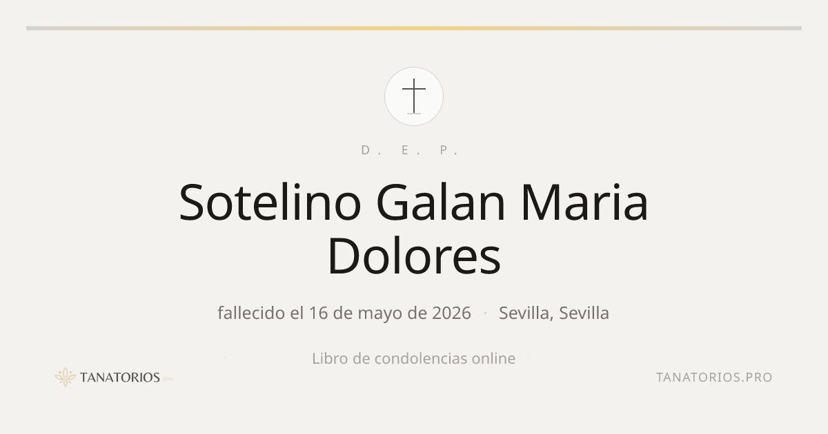 Memorial de Sotelino Galan Maria Dolores