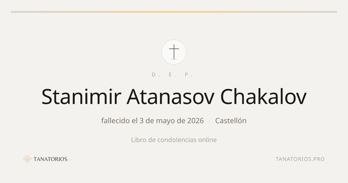 Memorial de Stanimir Atanasov Chakalov